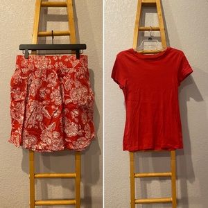 Perfect set: skirt and T-shirt